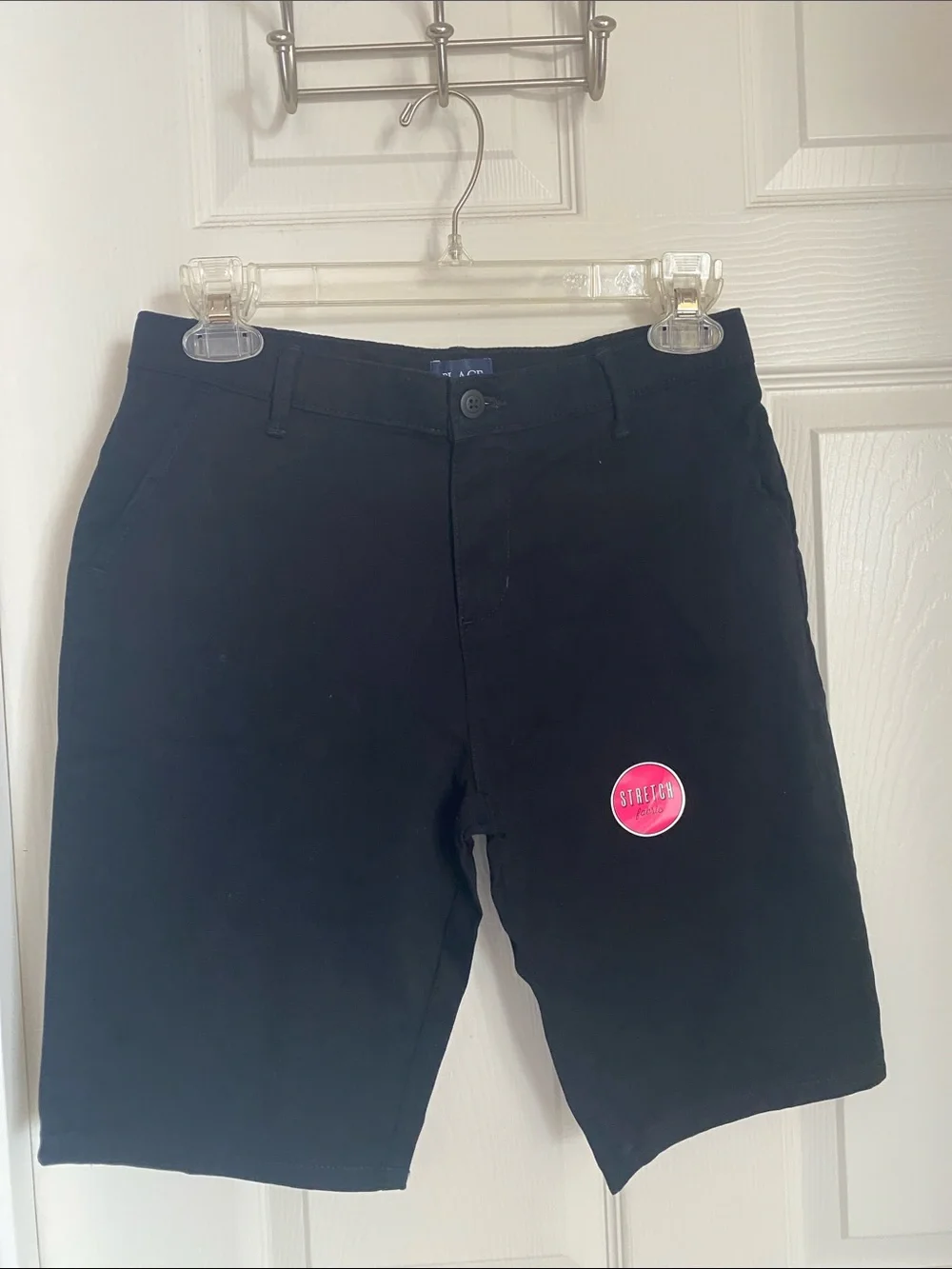 The Children's Place Black Flat Front Uniform Shorts